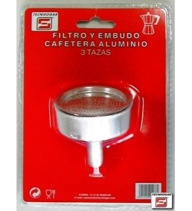Embudo + Filtro Cafetera  3...