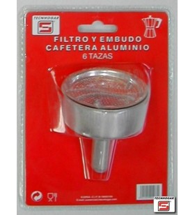 Embudo + Filtro Cafetera  6...