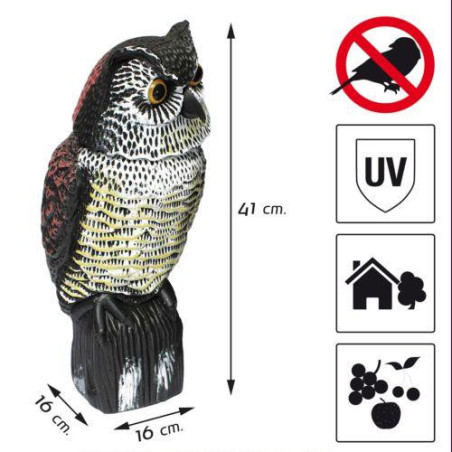 BUHO ESPANTA-PAJAROS 41X16X16CM B2501