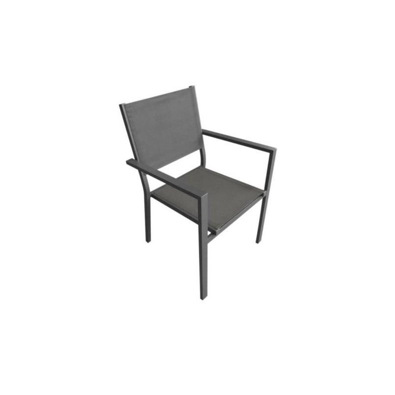 SILLA CON REPOSABRAZOS ALUMINIO GRIS OSCURO 804338 SILLA CON REPOSABRAZOS ALUMINIO GRIS OSCURO 804338