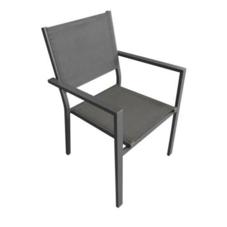 SILLA CON REPOSABRAZOS ALUMINIO GRIS OSCURO 804338 SILLA CON REPOSABRAZOS ALUMINIO GRIS OSCURO 804338