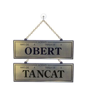 Placa Tancat-obert...