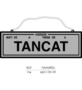Placa Tancat-obert...