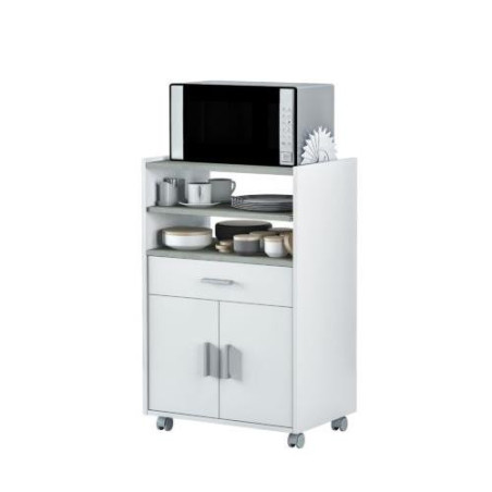 MUEBLE AUXILIAR MICROONDAS BLANCO/GRIS 0L9910O MUEBLE AUXILIAR MICROONDAS BLANCO/GRIS 0L9910O