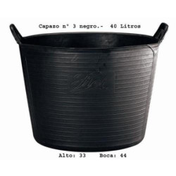 CAPAZO PLASTICO NUMERO 3 NEGRO 1040101