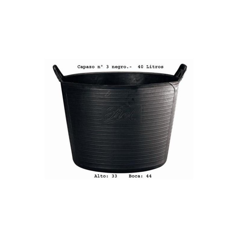 CAPAZO PLASTICO NUMERO 3 NEGRO 1040101 CAPAZO PLASTICO NUMERO 3 NEGRO 1040101
