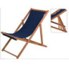 SILLON TUMBONA PLEGABLE MADERA TEXTIL AZUL OSCURO