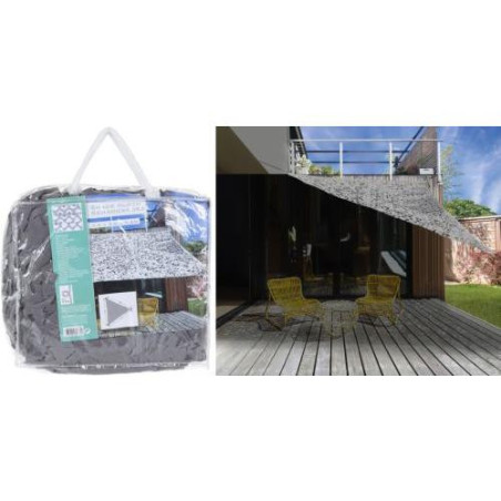 TOLDO CAMUFLAJE TRIANG. 3,6X3,6X3,6 GRIS X61500230