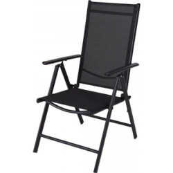 SILLON RESPALDO ALTO PLEGABLE ACERO TEXTILENE