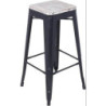 TABURETE BAR METAL 30X77CM. NEGRO