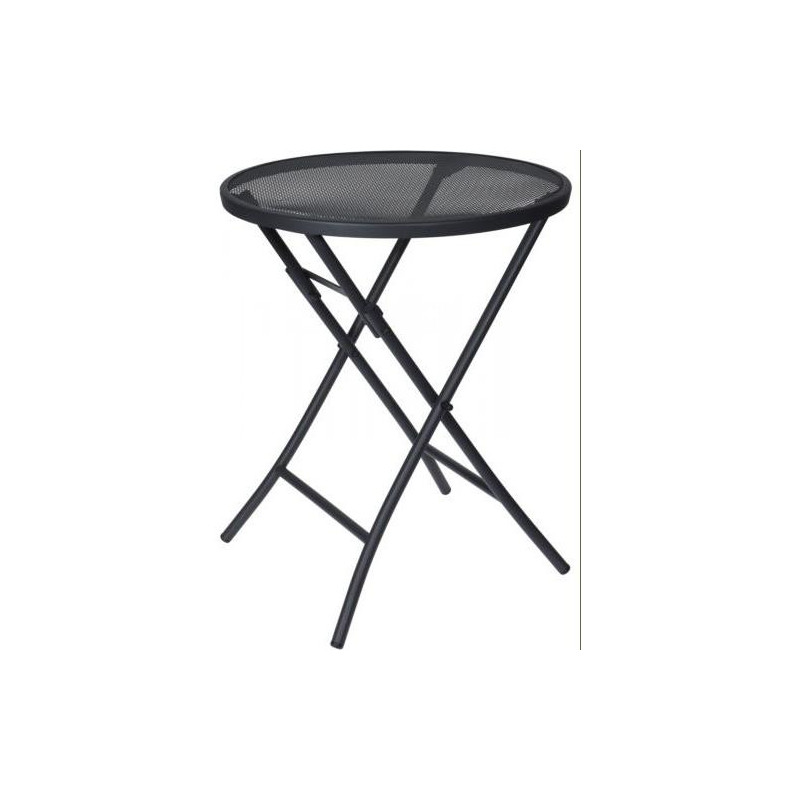 MESA JARDIN PLEGABLE REDONDA 60CM GRIS X81000080