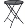 MESA JARDIN PLEGABLE REDONDA 60CM GRIS X81000080