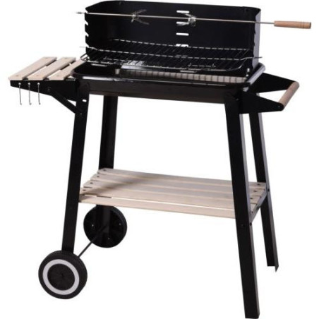 BARBACOA CARBON C.RUEDAS RECTAG.NEGRA X86000040