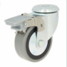 RUEDA CON SOPORTE ARO GOMA 60 CON FRENO 79329
