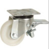 RUEDA CON SOPORTE ARO NYLON 200MM PLACA FRENO