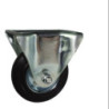RUEDA C/SOPORTE ARO GOMA/CHAPA 125MM FIJA 75504