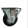 RUEDA C/SOPORTE ARO GOMA/CHAPA 160MM FIJA 75505