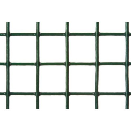 ROLLO MALLA SOLDADA GALVAN.PLAST.VDE. 25X25MM 5X1M