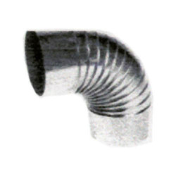 CODO RIZADO GALVANIZADO 130 MM.