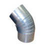 CODO RIZADO GALVANIZADO 0.8 MM. 45 150 MM.