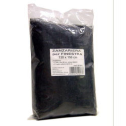 MOSQUITERA VENTANA FIJACION VELCRO 130X150 NEGRA