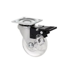 RUEDA GIRATORIA CON PLACA Y FRENO 50MM