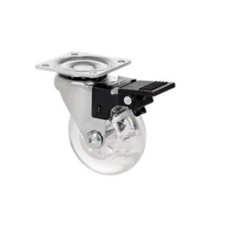 RUEDA GIRATORIA CON PLACA Y FRENO 50MM