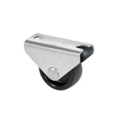 RUEDA FIJA DE POLIPROPILENO NEGRA 30MM