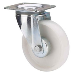 RUEDA GIRATORIA DE POLIAMIX BLANCO 200MM