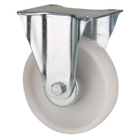 RUEDA FIJA DE POLIAMIX BLANCO 160MM