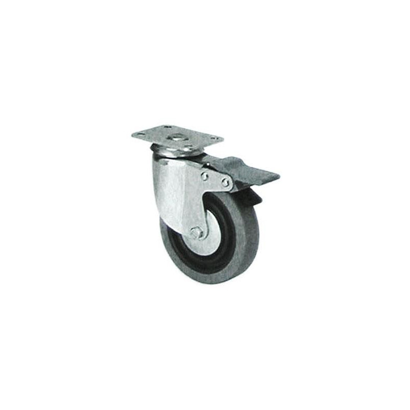 RUEDA GIRATORIA GOMA BH 100 MM. 1-0302
