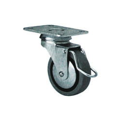RUEDA GIRATORIA GOMA GRIS 60 MM. 1-0400