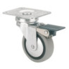 RUEDA GIRATORIA GOMA D60 CON FRENO 1-0549