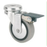 RUEDA GIRATORIA B GOMA D60 CON FRENO 1-0552