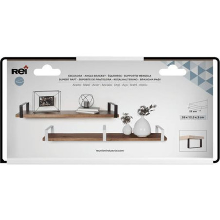 ESCUADRA BALDA INDUSTRIAL DECORATIVA 25MM NEGRO