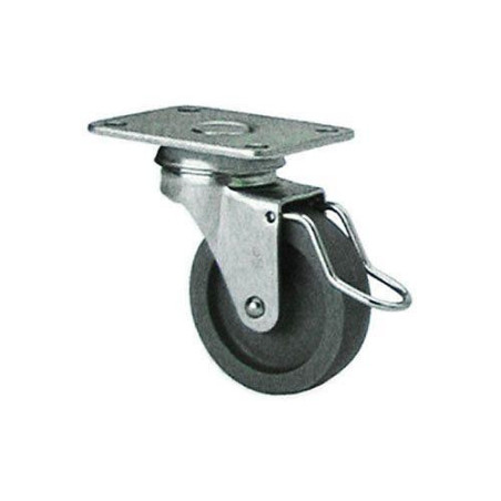 RUEDA GIRATORIA PLASTICO GRIS 60 MM. 2-1494