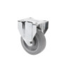 RUEDA FIJA 125 GOMA GRIS ELASTICA 225KG.