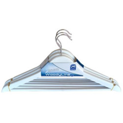 LOTE 3 PERCHAS TRIANGULARES MADERA BLANCAS