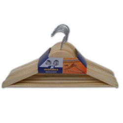 LOTE 6 PERCHAS MADERA BARNIZ 9200/6