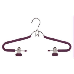 PERCHA CROMADA CON ESPUMA 2 PINZAS 39 CM. MON8882