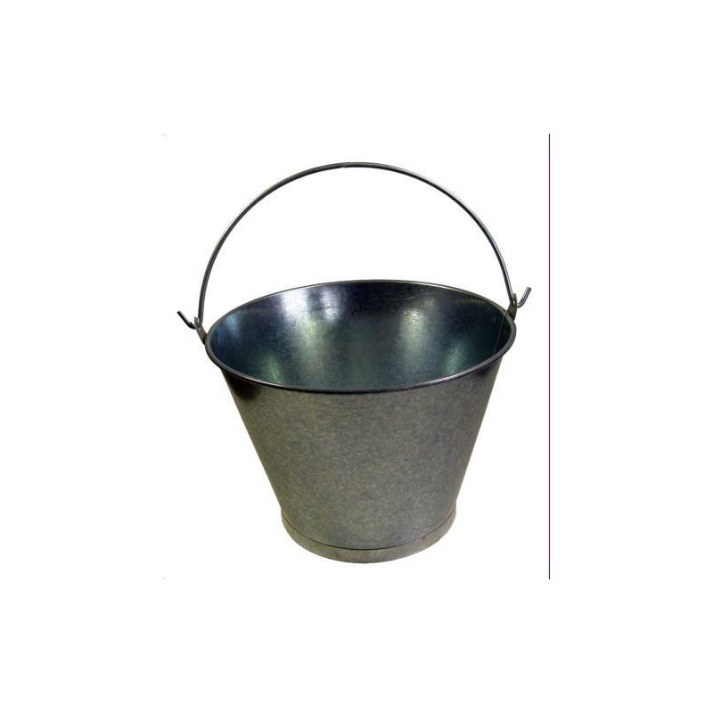 CUBO GALVANIZADO CONICO 13' ASA LISA Ø32,5X24CM.