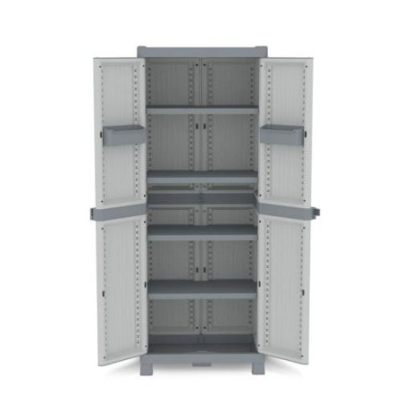 ARMARIO DE RESINA WAVE ALTO GRIS 181X70X43CM