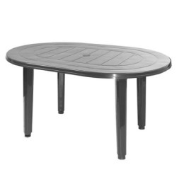 MESA OVAL ANTRACITA 130X90 CM 4020ANT