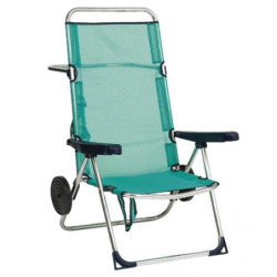 SILLA PLAYA ALTA ALUMINIO FIBRELINE CON RUEDAS
