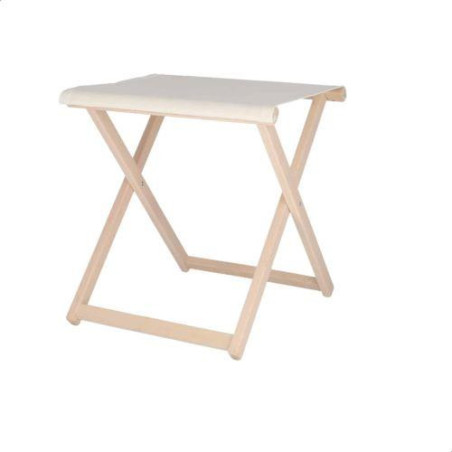 TABURETE DIRECTOR SIN BARNIZ CON LONA CRUDA 19202