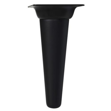 PATA CONICA RECTA 150MM NEGRA/PLATO METAL NEGRO