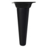 PATA CONICA RECTA 150MM NEGRA/PLATO METAL NEGRO