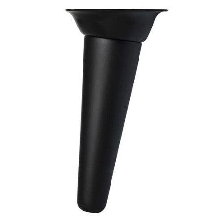 PATA CONICA INCLI.150MM NEGRA/PLATO METAL NEGRO