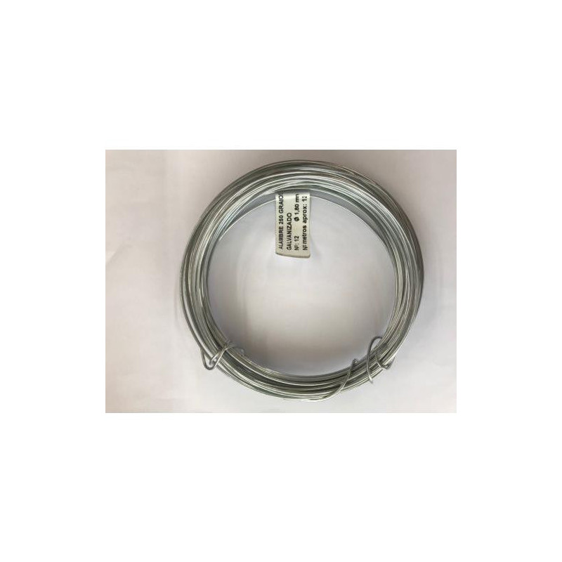 ALAMBRE GALVA ROLLO 250 GR N2 0,7MM X 82M. 39028