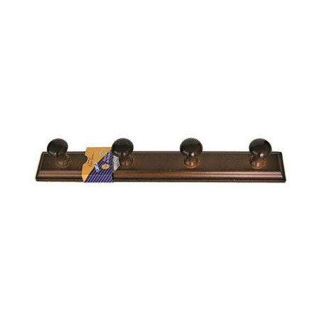 PERCHA MADERA 4 POMOS NOGAL 134